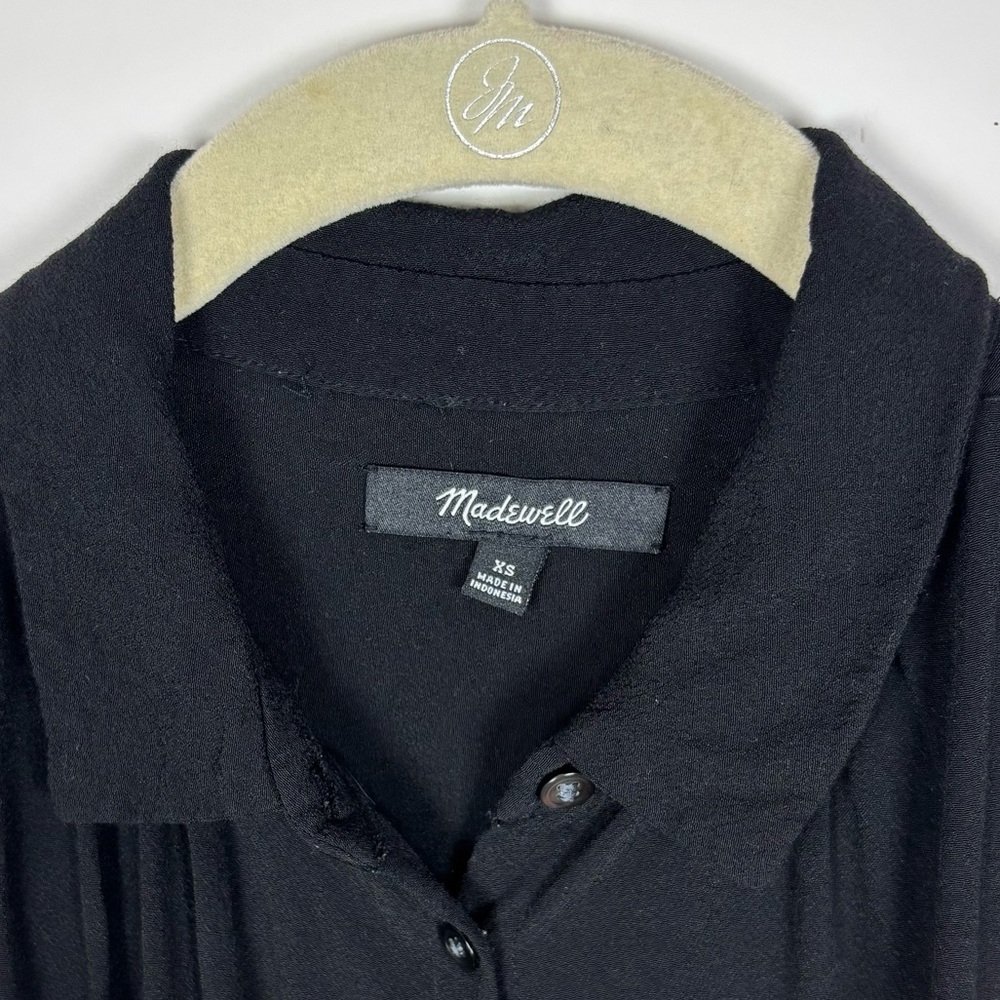 Madewell Central Drapey Shirt Black Size XS - Picture 8 of 11